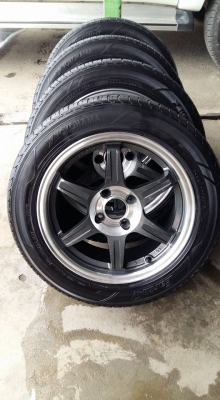 ขายล้อแม็กมือ2 sports-t 15" ยางปี12 สนใจติดต่อ ตาเล็ก ล้อและยางครับ 081-3747940