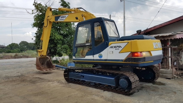 รถนอกขายด่วนรถแบคโฮKOBELCO-SK120มาร์คทีชั่วโม่งทำงานน้อยรถนอกเพิ่งนำเข้ามายังไม่เคยใช้งานในเมืองไทยเลย