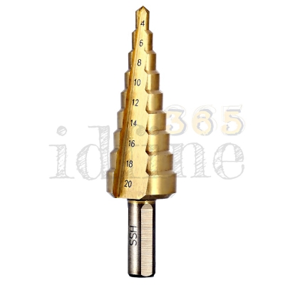 Step Drill ชุดดอกเจาะคว้านรู 4-32 mm High Speed Steel ชุบไทเทเนียม คุณภาพดี ราคาถูกใจ ส่งฟรีลงทะเบียน