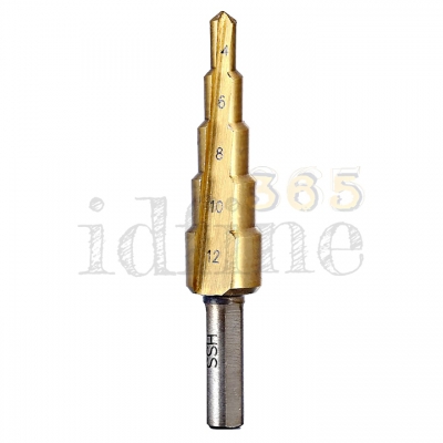 Step Drill ชุดดอกเจาะคว้านรู 4-32 mm High Speed Steel ชุบไทเทเนียม คุณภาพดี ราคาถูกใจ ส่งฟรีลงทะเบียน