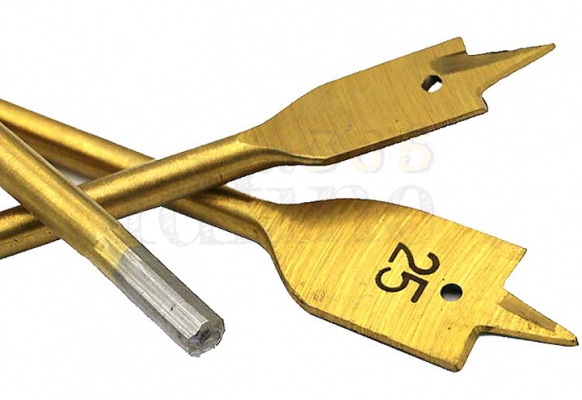 ดอกเจาะใบพายชุด 6 ดอก ชุบไทเทเนียม (แกนหกเหลี่ยม) คุณภาพดี ราคาถูกใจ ส่งฟรีลงทะเบียน