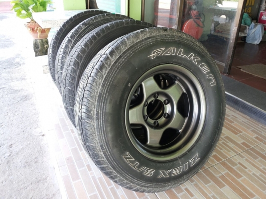 แม็กพร้อมยาง ล้อลาย Bradley 6 รู 139.7 ขอบ16x8 ยาง falken 265-70-16