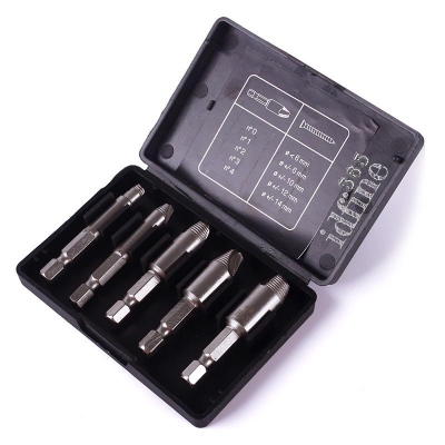 Easy Out Screw Extractor ชุด 5 ชิ้น ช่วยถอดสกรูที่เสีย ให้ออกอย่าง่ายดาย คุณภาพดี ส่งฟรีลงทะเบียน Easy Out Screw Extractor ชุด 5 ชิ้น ช่วยถอดสกรูที่เสีย ให้ออกอย่าง่ายดาย คุณภาพดี ส่งฟรีลงทะเบียน