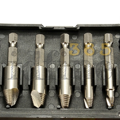 Easy Out Screw Extractor ชุด 5 ชิ้น ช่วยถอดสกรูที่เสีย ให้ออกอย่าง่ายดาย คุณภาพดี ส่งฟรีลงทะเบียน