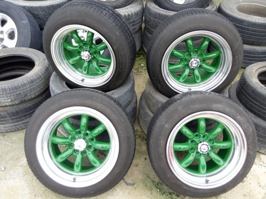 แม็กใหม่ กล้วยขอบ 15 กว้าง 9 ออฟ 15 ใส่รถ 4 รู 100 และ 114