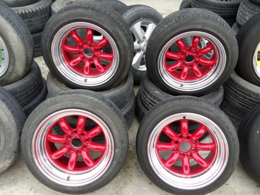 แม็กใหม่ กล้วยขอบ 15 กว้าง 9 ออฟ 15 ใส่รถ 4 รู 100 และ 114