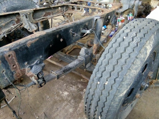 ขายคานหน้า เพลาหลังพร้อมเต้าเเหนบทั้งชุด กะทะล้อหร้อมยาง มิซูบิชิ FK11