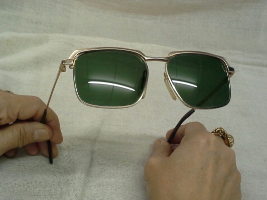 แว่นตาเยอรมันโกลด์ฟิลด์ทศวรรษที่ &#039;60s Vintage MARWITZ OPTIMA handmade in Germany