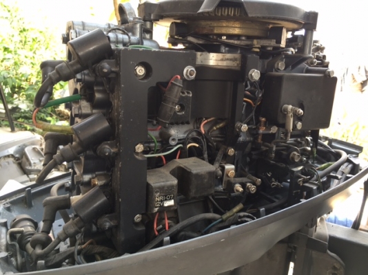 ขายเครื่องเรือ yamaha50hp ทริมไฟฟ้า สตาร์ทไฟฟ้า