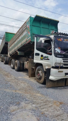 ขายรถพ่วงดัมพ์ ISUZU เครื่อง 270 แรง ยูโร2 แม่ปี 46 ลูกปี 53 กระบัดัมพ์มิเนียม ลูก 3 เพลายัด