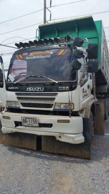 ขายรถพ่วงดัมพ์ ISUZU เครื่อง 270 แรง ยูโร2 แม่ปี 46 ลูกปี 53 กระบัดัมพ์มิเนียม ลูก 3 เพลายัด