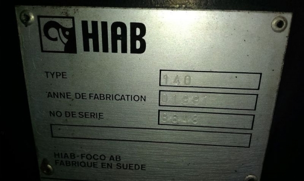 Hiab 140 A เครนพับ 6ตัน