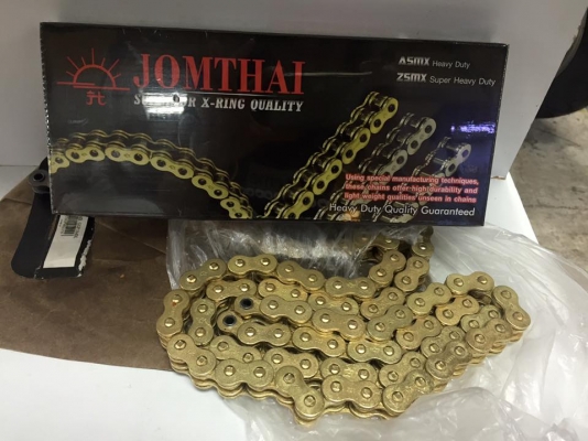 สิ้นสุดการรอคอย ถูกกว่าแน่นอน!!! โซ่ ASAHI 520 สีดำหมุดทอง & ทองหมุดทอง สิ้นสุดการรอคอย ถูกกว่าแน่นอน!!! โซ่ ASAHI 520 สีดำหมุดทอง & ทองหมุดทอง