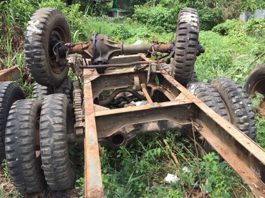 ขายเพลารถสิบล้อทหาร3เพลา6x6เอาไปใส่รถอีแต๋น ให้หมดตามที่เห็นมีแหนบพร้อมครับ ล้อครบขาย 26000 เท่านั้นครับ