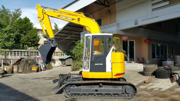ขาย รถขุด SUMITOMO รุ่น SH75 มือสองญี่ปุ่น แทรกเหล็ก มีผานดันดิน ระบบไว สวยพร้อม ใช้งาน มือถือ/LINE ID: 0818753444