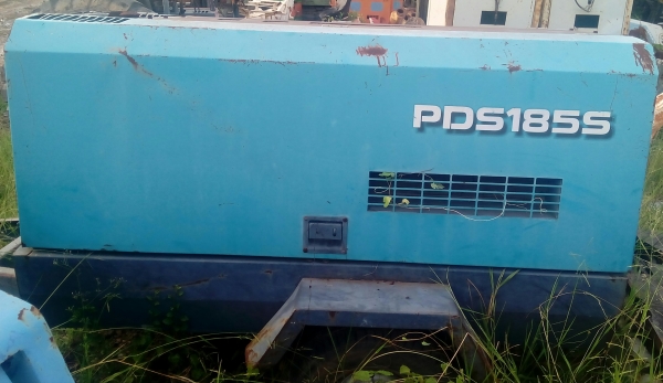 ขายปั๊มลมสกรู AIRMAN PDS185.S สถาพดีมีล้อลากพร้อมใช้