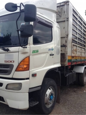 ขาย HINO 344 พ่วงแม่ลูกดั๊ม กระบะเหล็กคอกเกษตร รถปี 52 ปลายปี