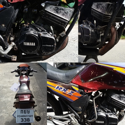 Yamaha RXZ 135cc. จด 2535 ชุดโอนครบ เลขเครื่อง+คอเดิม ตรงเล่ม ภาษีขาดต่อ 2ปี(ต่อได้ไม่ต้องจดใหม่)  สภาพพอใช้ มีเก็บงานนิดหน่อย  เครื่องดี สตาร์ทติด เพิ่งล้าง คาร์บิว ไฟหน้าติด แตรดังอ่อน