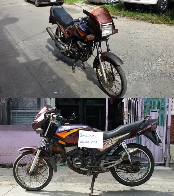Yamaha RXZ 135cc. จด 2535 ชุดโอนครบ เลขเครื่อง+คอเดิม ตรงเล่ม ภาษีขาดต่อ 2ปี(ต่อได้ไม่ต้องจดใหม่)  สภาพพอใช้ มีเก็บงานนิดหน่อย  เครื่องดี สตาร์ทติด เพิ่งล้าง คาร์บิว ไฟหน้าติด แตรดังอ่อน