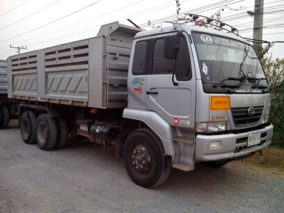 รถพ่วง10ล้อ2เพลาดั้ม แม่+ลูก UD320HP T.089-1277731 รถพ่วง10ล้อ2เพลาดั้ม แม่+ลูก UD320HP T.089-1277731