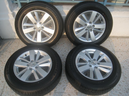 ขายล้อแม็ก nissan teana 16"x6.5" 5 รู 114 et40 +ยางปี 4112 (081-3747940)