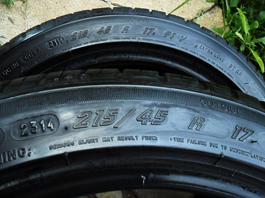 ยางขอบ17  มิชลิน 215-45-R17ลงพื้นปี15 (4เส้น4,800)