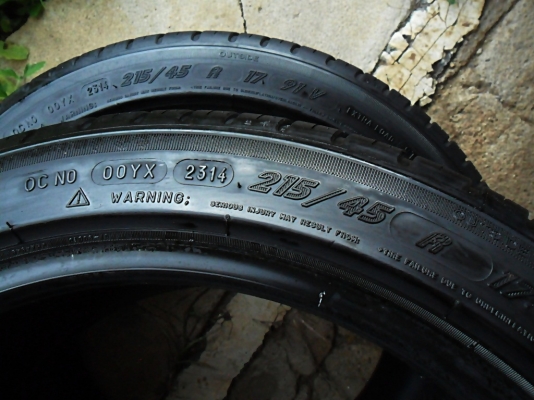 ยางขอบ17  มิชลิน 215-45-R17ลงพื้นปี15 (4เส้น4,800)
