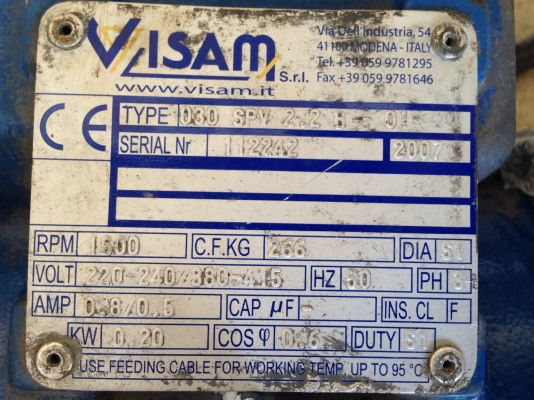 ขายมอเตอร์สั่น-เขย่า Visam made in Italy ขนาด 1/3HP. 380V สภาพสวยเดิมๆ วิ่งนิ่มสั่นแรง พร้อมใช้งาน มี 2ตัวครับ ขายมอเตอร์สั่น-เขย่า Visam made in Italy ขนาด 1/3HP. 380V สภาพสวยเดิมๆ วิ่งนิ่มสั่นแรง พร้อมใช้งาน มี 2ตัวครับ