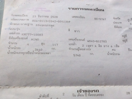 ขายรถหกล้อกระบะบรรทุก KM777