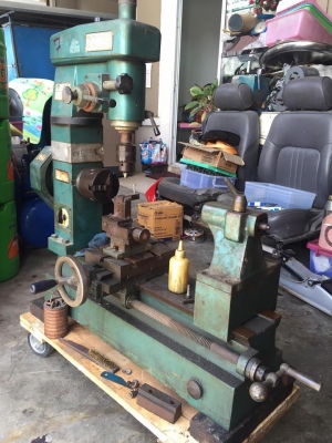 ขาย แท่นกลึ่งเล็ก กลึงได้เจาะได้กัดได้ ไฟบ้าน220 สวยๆเก่าเก็บตามสภาพ