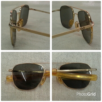 แว่นตาต้นตำรับเสืออากาศ &#039;รุ่นหายาก&#039; Vintage AO Eyewear, Inc. handmade in USA ตัวลึก!