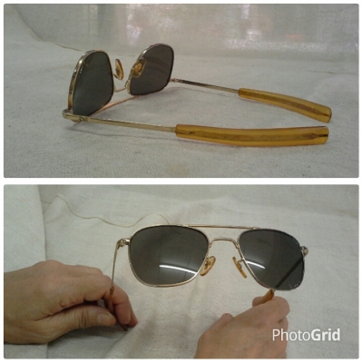 แว่นตาต้นตำรับเสืออากาศ &#039;รุ่นหายาก&#039; Vintage AO Eyewear, Inc. handmade in USA ตัวลึก!