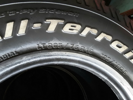 BF All USA. 265/75/16 ปี11 สภาพดี 1ชุด
