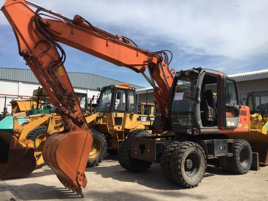 รถขุดล้อยาง Hitachi ZX130W สต็อกนำเข้าจากญี่ปุ่น โทร. 080-6565422 (หนิง)