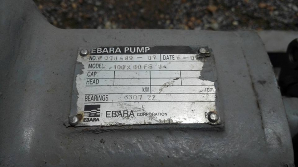 ** SOLD ** หัวปั้มหอยโข่งใบพัดทองเหลือง Ebara เข้า 4"- 3" นั่งแท่นเรียบร้อยสวยๆพร้อมใช้