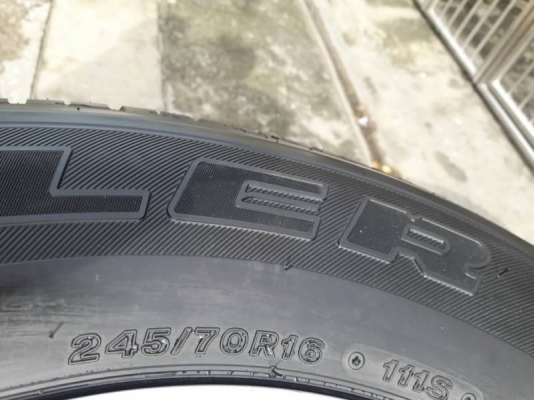 ยางbridgestone 245/70/16 ปี16 ชุดล่ะ15,000