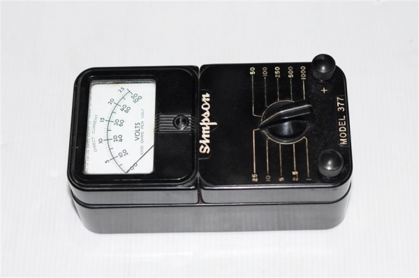 ของสะสม มิเตอร์วัดไฟ Simpson Model 377 MADE IN U.S.A.