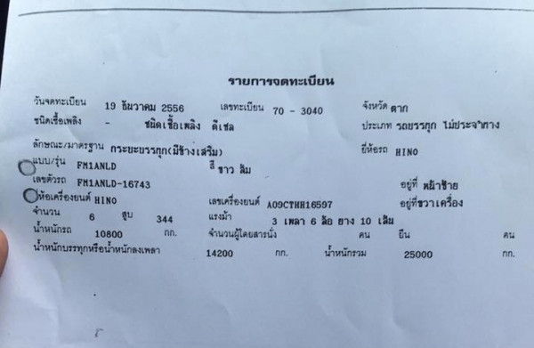 ขายรถพ่วงไม่ดัมพ์ HINO เครื่อง 344 แรง ธค.56 กระบะสามมิตรไม่ดัมพ์ ลูก 3 เพลา ยางดี รถสวยพร้อมใช้งาน