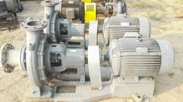 ** SOLD ** ปั้มน้ำหอยโข่งใบพัดทองเหลือง EBARA เข้า 5"- 4" มอเตอร์ Mitsubishi 40 HP พร้อมใช้งาน