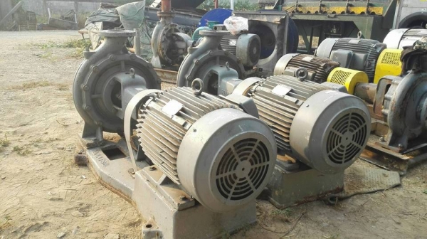 ** SOLD ** ปั้มน้ำหอยโข่งใบพัดทองเหลือง EBARA เข้า 5"- 4" มอเตอร์ Mitsubishi 40 HP พร้อมใช้งาน