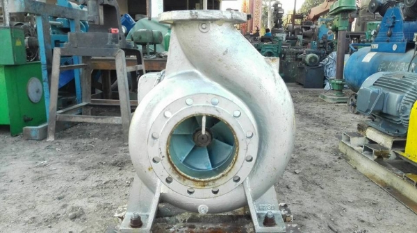 ** SOLD ** ปั้มน้ำหอยโข่งใบพัดทองเหลือง EBARA เข้า 8"- 6" มอเตอร์ Teco 50 HP พร้อมใช้งาน