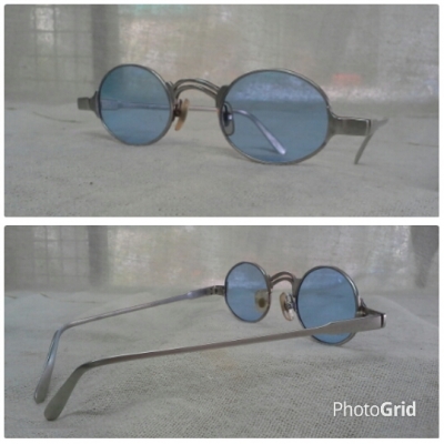 แว่นตาเฟรนซ์วินเทจยุค '70s เลนส์กระจกสีท้องฟ้า! Original ALAIN DELON handmade in France แว่นตาเฟรนซ์วินเทจยุค '70s เลนส์กระจกสีท้องฟ้า! Original ALAIN DELON handmade in France