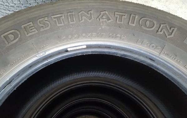 ยางมือ2 265 65-17 ฟรายสโตน ราคาถูกมาก สภาพสวย