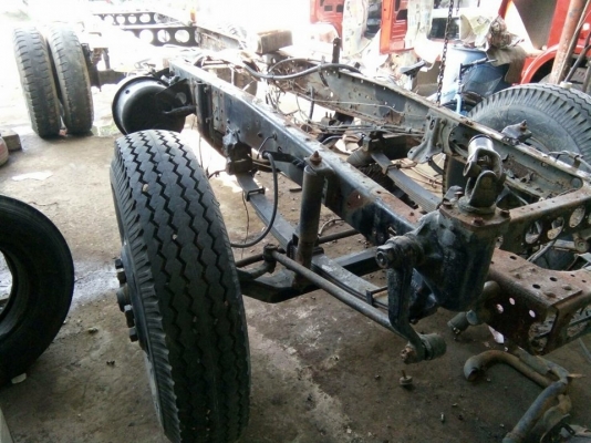 ขายคานหน้า เพลาหลังพร้อมเต้าเเหนบทั้งชุด กะทะล้อหร้อมยาง มิซูบิชิ FK11