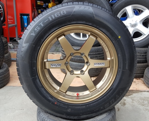 ล้อใหม่TE37 HOF ยางใหม่265/60/18 YUSTA  4 ล้อ