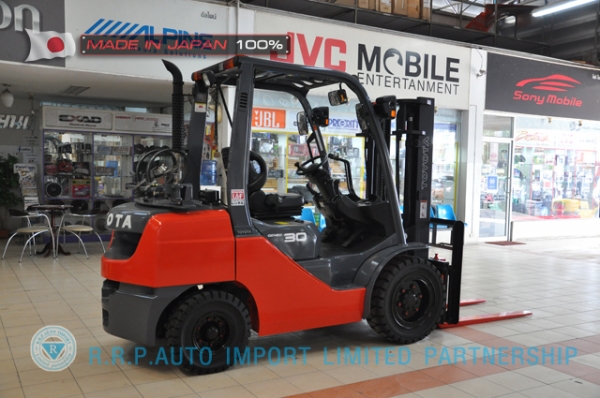 รถโฟล์คลิฟท์พร้อมขาย TOYOTA รุ่น 8FG30-31249  ราคา 435,000 บาท นำเข้าจากประเทศญี่ปุ่น 100\% ไม่เคยใช้งานในไทย