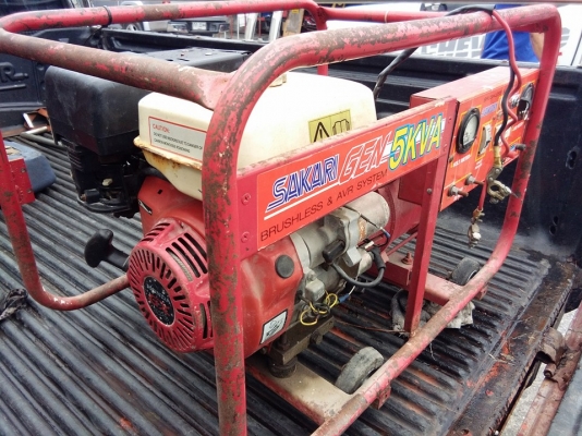 ขายเครื่องปั่นไฟ 5 KVA.สตาร์ทมือพร้อมใช้