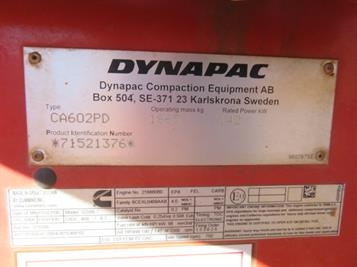 รถบด เปลือกหนาม CA602PD เก่ง เครื่องจักรนำเข้า 0859049669