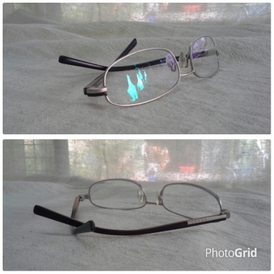 แว่นสายตายาวแบรนด์เนมหรูอิตาลี  Original PRADA handmade in Japan  ค่าสายตา +150  บิ๊กไซซ์!