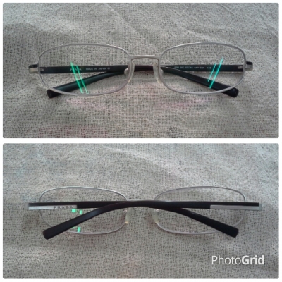 แว่นสายตายาวแบรนด์เนมหรูอิตาลี  Original PRADA handmade in Japan  ค่าสายตา +150  บิ๊กไซซ์!